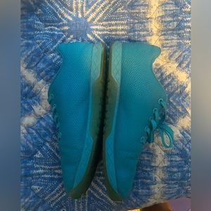 Neon blue no bull trainers